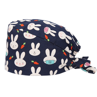 医舒手术帽护士小花帽女纯棉手术室专用帽口腔医师医护工作帽透气