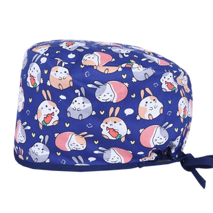 医舒手术帽女纯棉手术室专用帽子外科医生工作帽口腔护士小花帽男