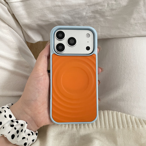 蓝橙撞色波漾(强磁吸)适用苹果iphone17promax手机壳16/15/14