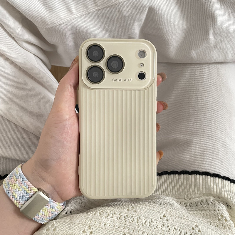 古董白瓦楞大视窗适用苹果iphone17promax手机壳16/
