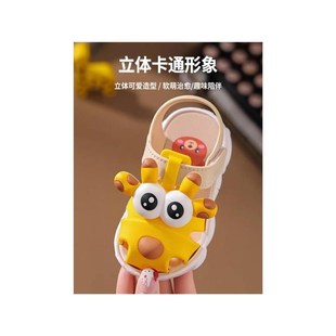 一两岁宝宝塑料凉鞋男童男宝可下水湿水婴儿包头踩水学步鞋子防滑
