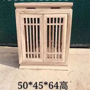 新中式榆木茶水柜餐边柜多功能厨房储物置物实木白茬白坯原木家具