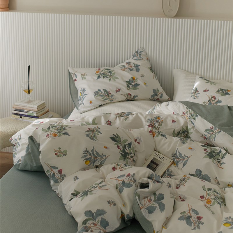 田园风小碎花精梳棉四件套s小清新纯棉床单被套床笠款套件1.8m床