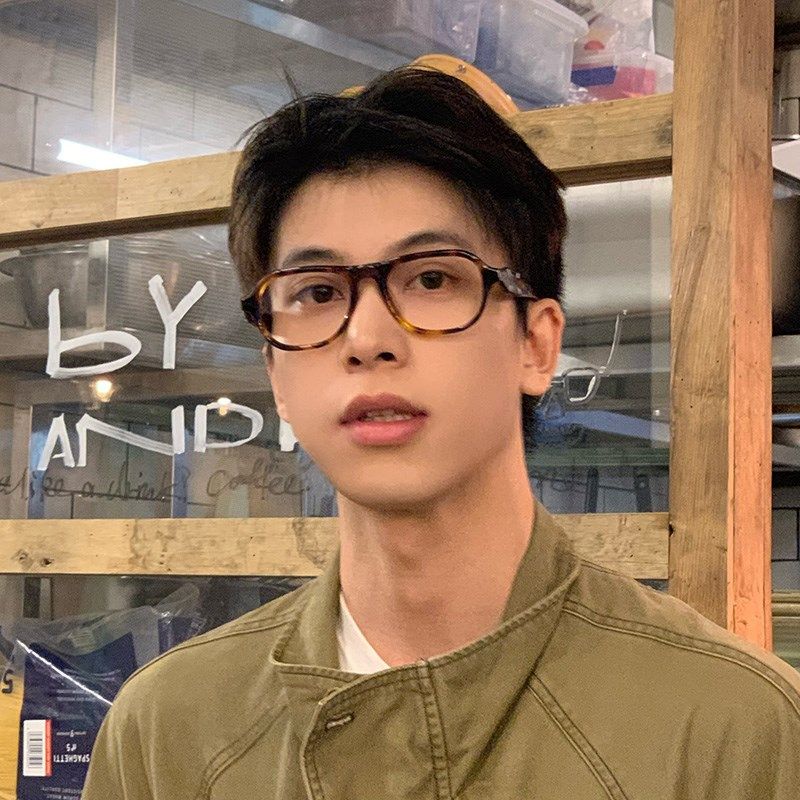 韩系椭圆眼镜框男学生大脸显瘦潮气质防蓝光眼镜可配度数平光镜女