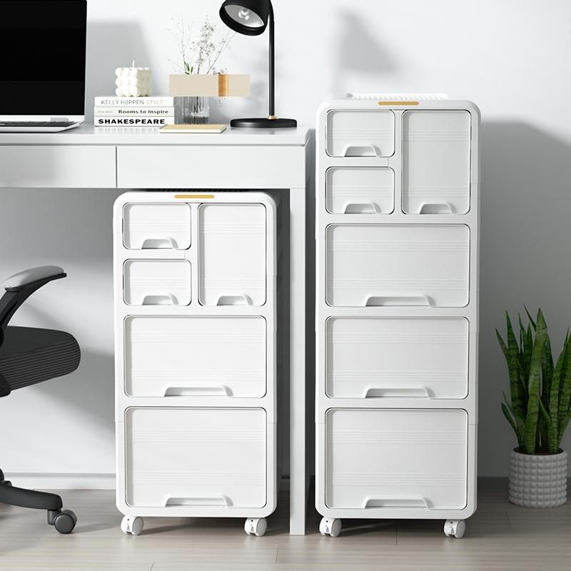 抽屉式收纳柜家用免安装办公室A4文件储物柜桌下多层可移动置物柜