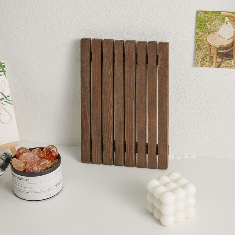 做旧木板托盘拍摄道具复古手工拍照老H木板美食摄影小砧板好运咔