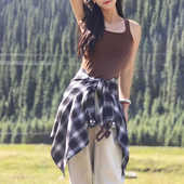 格子裙摆遮屁帘一片式 小屁帘女叠穿下摆配裤 子腰带腰链高街街舞男