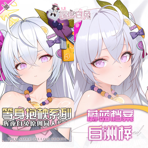 辉夜白兔原创白洲梓蔚蓝档案二次元游戏动漫周边等身可定制抱枕套