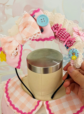 妮拉兔【汪酥酥】粉色蝴蝶结发箍KC