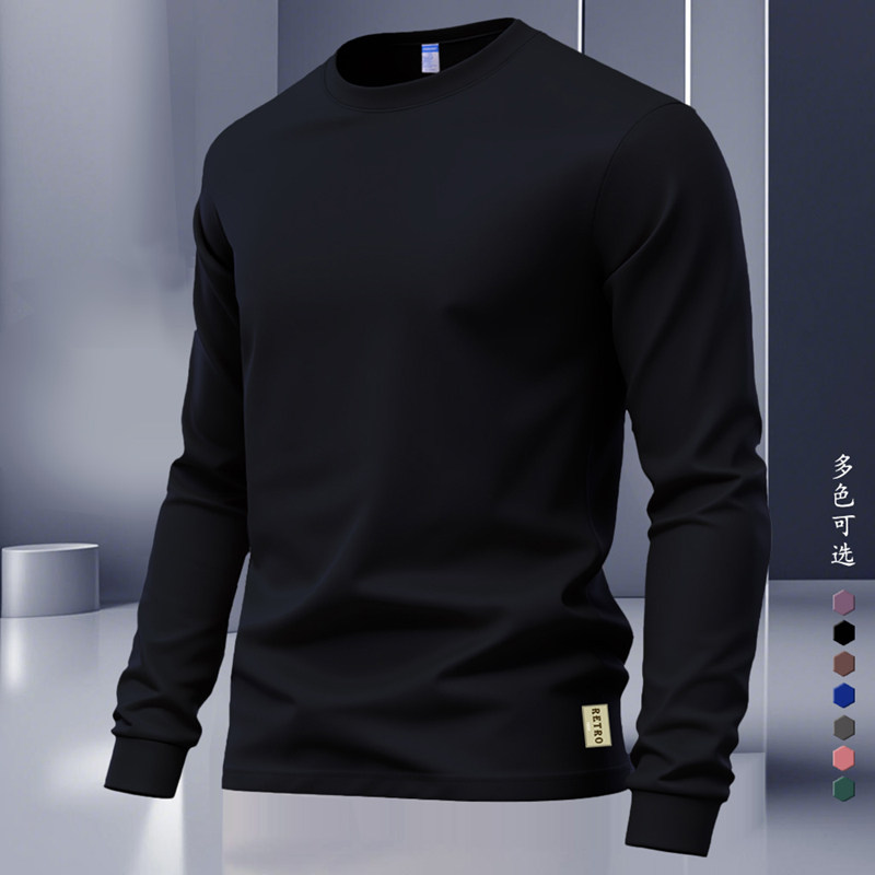 痞帅风男士T恤春秋季内搭打底