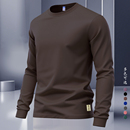 美式长袖t恤纯棉卫衣圆领春秋季男士上衣套头秋冬打底衫重磅休闲