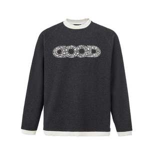 圆领情侣同款 GOOD泡泡提花珠片管珠logo印花长袖 卫衣 2025FW 新款