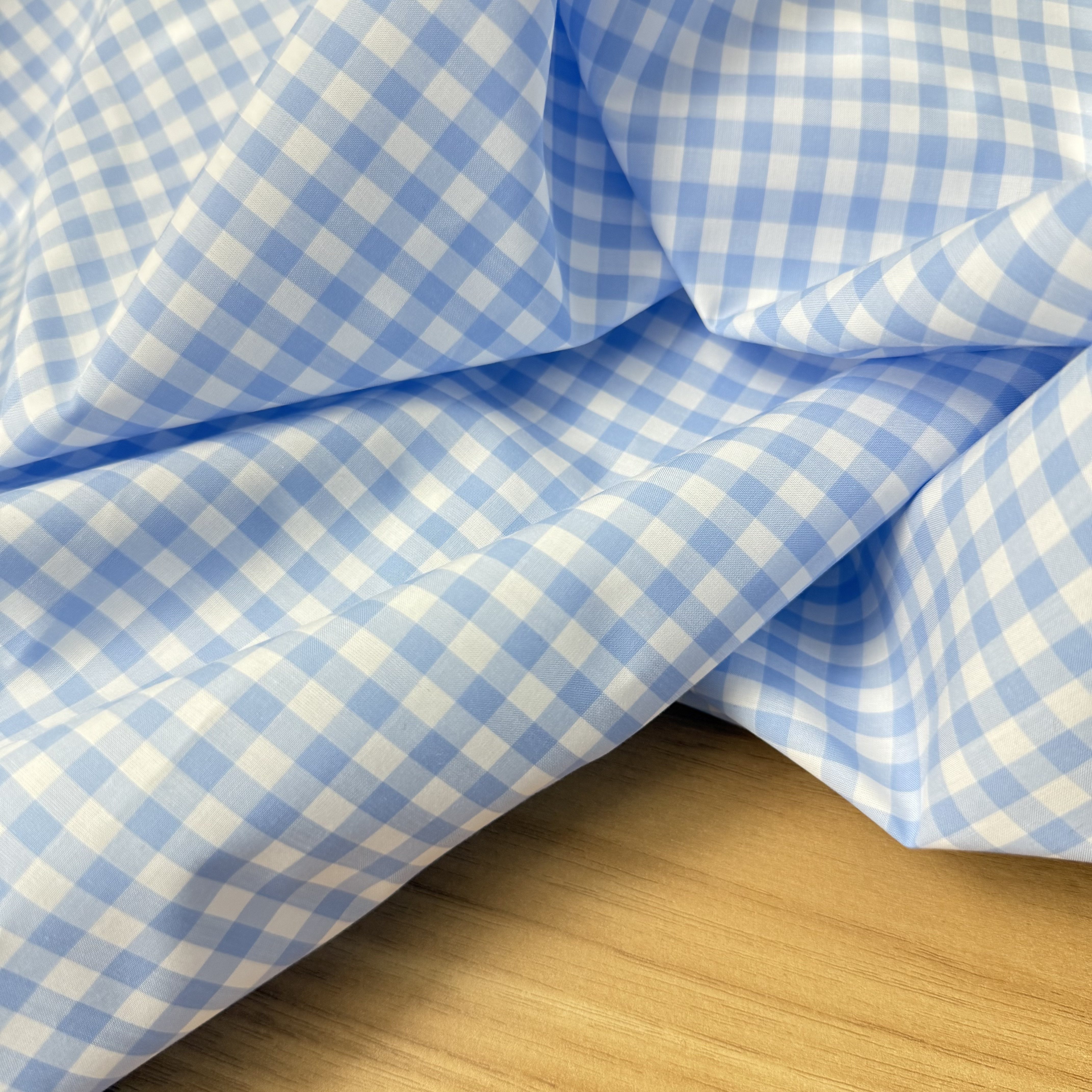 进口蓝白格子纯棉60支府绸100%棉衬衫连衣裙手工面料小清新面料,纺织面料/辅料/配套,府绸/俯绸,淘宝优惠券,粉丝福利购,淘宝优惠卷