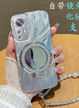 适用红米k50至尊版手机壳2022CP8469新款小米RedmiK50ultra软硅胶保护套redmik5o镜头膜全包防摔潮女镜子支架