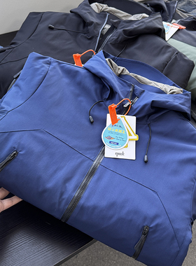 防风防泼水！轻量充绒！冬季男士撞色连帽保暖休闲棉服50389