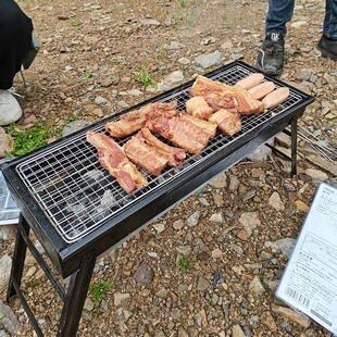 折叠家用木碳烧烤炉便携式 户外木炭烧烤架子烧烤套装 抽屉式 新款