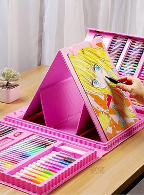 Students 208pcs Drawing Set Watercolor Pens & Oil Pastel