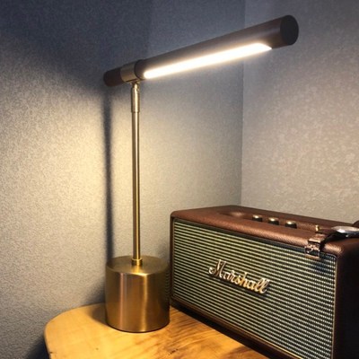 Modern Simple Metal Led Table Lamp Nordic Designer  Wood Fab