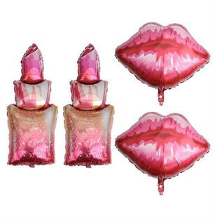4pcs Helium Balloon Red Lip Mylar Balloons