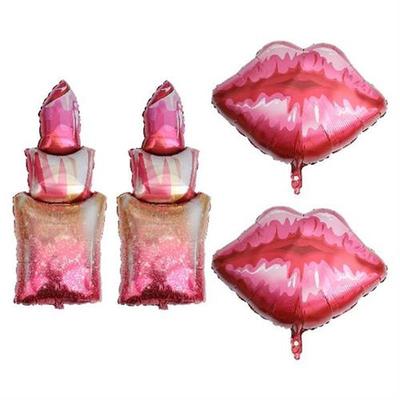 4pcs Helium Balloon Red Lip Mylar Balloons