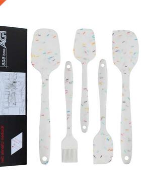 6 Pcs Silicone Spatulas Cake Pastry Scrapers Non Stick Butte