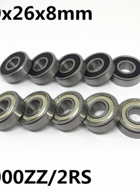 10Pcs High quality 6000ZZ 6000-2RS ball bearing 10x26x8 deep