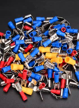 100pcs 10-22AWG Insulated Piggyback Terminal PVC Insulation