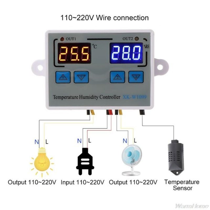 Digital Thermostat Humidity Controller Egg Incubator 10A Tem