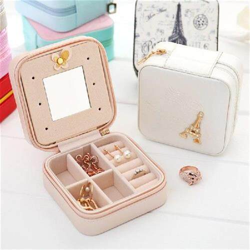 Travel Jewel Case Portable Earrings Ring Necklace Storage