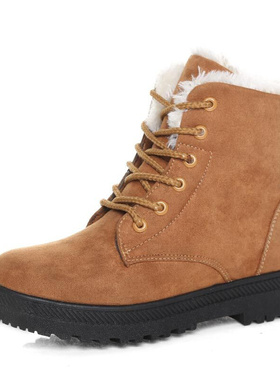 2021 Women Winter Snow Boots Warm Flat Plus Size Platform La