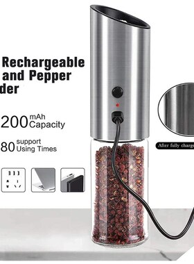 Electric Salt and Pepper Grinder Set USB Rechargeable Eletri