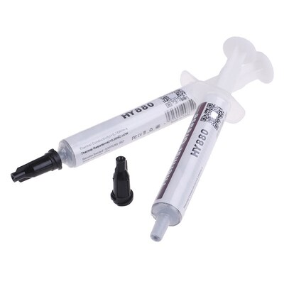 2 PCS HY880 Thermal Grease Syringe Compound Paste is
