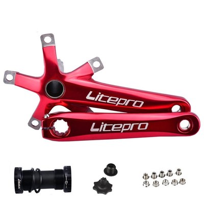 Folding Bike Crank Integrated Hollow Crankset Aluminum Alloy