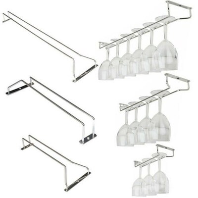 27/35/55cm Wine Glass Hanger Rack Stemware Home Bar Pub Hold