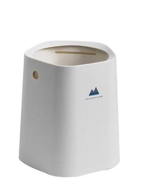 Round Trash Can 2-layer Coverless Wastebasket with Trash