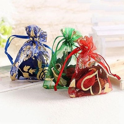 100pcs/lot Wedding Christmas Gift Bag Jewelry Packaging Bags