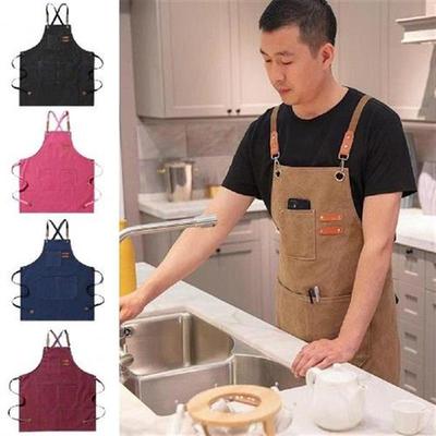 Useful Chef Apron Breathable Oil-proof Washable Metal Hook