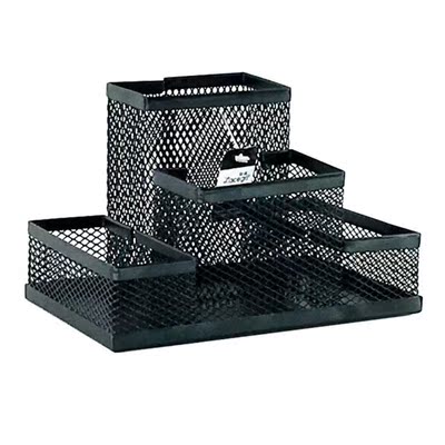 Pen Holder Iron Three Grid Storage Pen Holder Student Statio