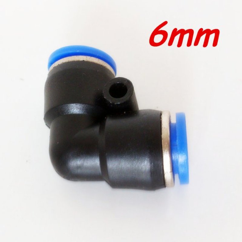 50Pcs 6mm ID Pneumatic Connectors Push in Elbow Fitting Equa
