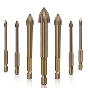7Pcs 3-12mm Tile Drill Bits Set Cross Hex Shank Glass Drilli