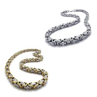 Stainless Steel Biker Men King Necklace Chain Nec