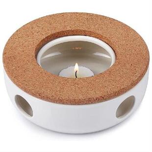Teapot Warmer, Ceramic Trivet With Cork Cushion, Candle