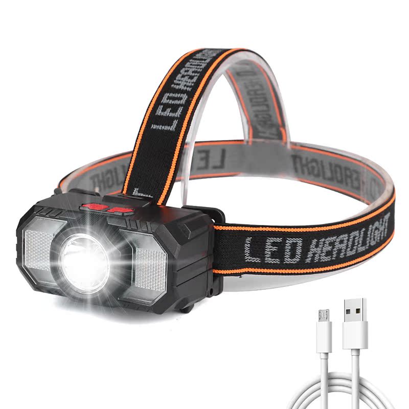Portable Mini LED Headlamp XPE SMD Headlight Flashlight USB