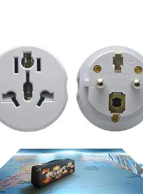 Universal 16A EU Plug Converter 2 Round Pin Socket AU US UK