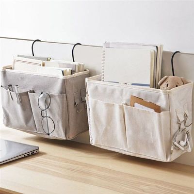 Bedside Storage Hanging Pocket Storage Bag Bed Table Shelf