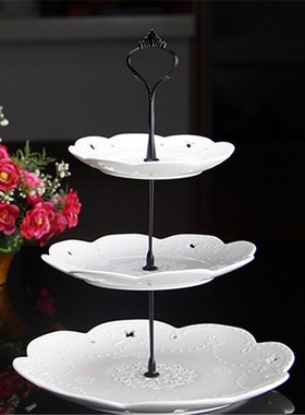 3 Tier Zinc Alloy Cake Stand Afternoon Tea Wedding Plates Pa