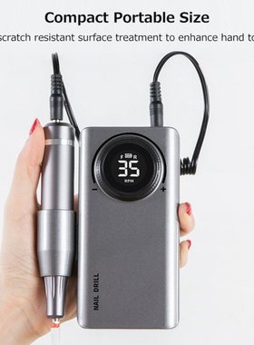 Portable Nail Drill Machine USB Nail Polisher LCD Digital El