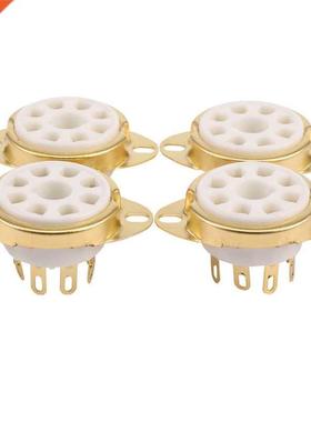 4PC 8 Pin Ceramic Socket Tube Top Vacuum Octal Value For KT8