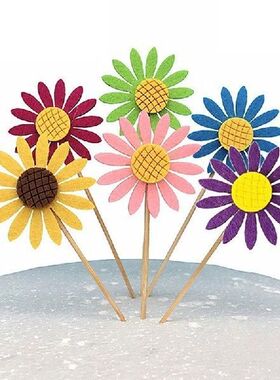 Sunflower Cake Topper Girl Lady Happy Birthday Cupcake