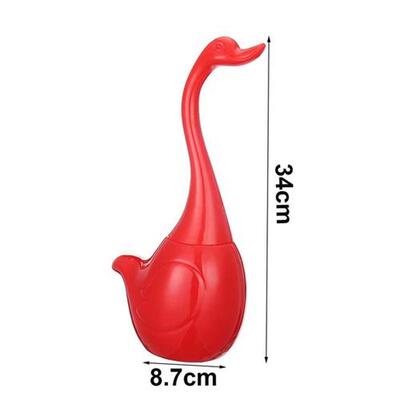 Toilet Brush Set Swan Shape Bathroom Accessories Ceramic Bas